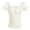 Beige gothic square neck blouse a1, variant on Women Gothic Square Neck Blouse Ruffle Trim Short Sleeve Tops Vintage Lace Up Casual Shirts Elegant Chic T-Shirts Night Out Fashion Clothes, White M