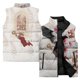 thumbnail image 2 of Chaleco cálido informal de invierno, chalecos de moda, chaleco de algodón con estampado de pájaros y cuervos dorados, ropa para hombre 2024, chaquetas para hombre sin mangas, 2 of 5