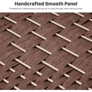Jostyle 6ft Tall Room Divider with Hand-Woven Design, 4-Panel Folding Privacy Screen Freestanding Mocha