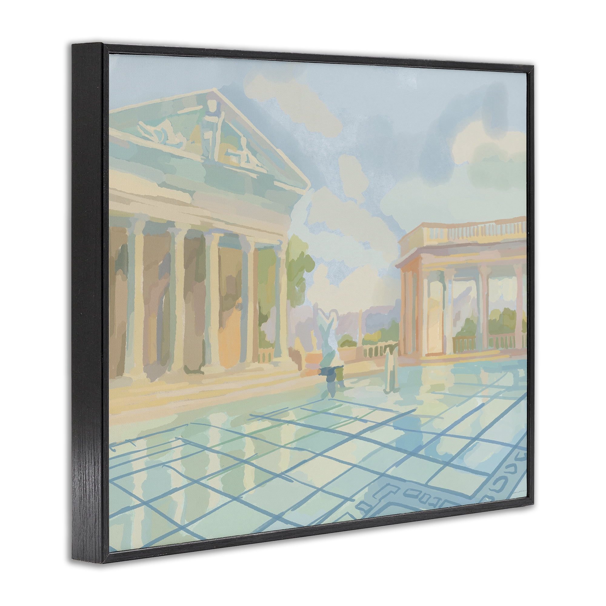 Stupell Industries Sam Simeon Architecture Black Framed Giclee Art, design by Amelia Noyes