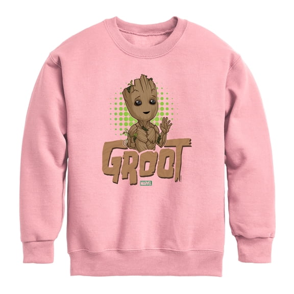 Guardians Of The Galaxy - Baby Groot - Youth Boys Crew Fleece Sweatshirt