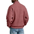 thumbnail image 7 of Eiyaclvo Zip Up Sweatshirt for Men No Hood Waffle Knit Jacket Full Zip Stand Collar Long Sleeve Fall Sweatshirt Jackets S, 7 of 7