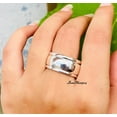 thumbnail image 4 of LD DESIGNS Solid 925 Sterling Silver Wide Band Spinner Ring – Handmade Meditation Statement Ring for Women, Anxiety Relief Jewelry, Birthday Gift for Her, 4 of 8