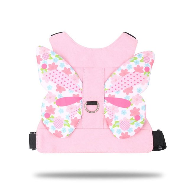 Correa para niños pequeños + muñequera antipérdida, arnés de seguridad para niños, muñequera para caminar, cinturón auxiliar (mariposa) oso de fresa Electrónica