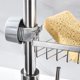 thumbnail image 4 of Soporte de esponja sobre grifo Fregadero de cocina Grifo colgante desmontable de acero inoxidable Rejilla de drenaje para baño, fregadores, jabón, cromo, 4 of 5
