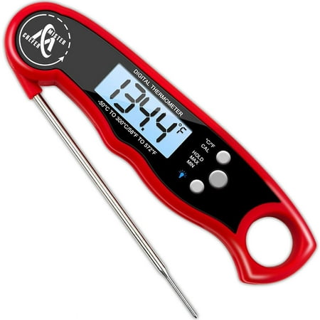 Instant Read Thermometer Best Digital Meat Thermometer Waterproof with Calibration and Backlight Functions (Best Bbt Thermometer Uk)