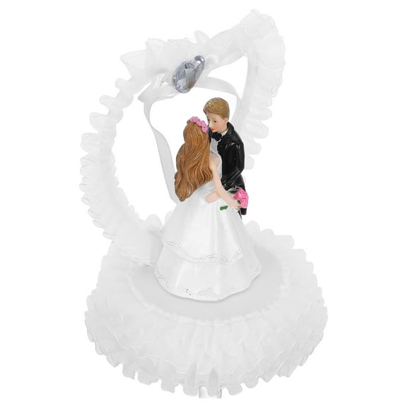 LOLIPPYY 1Pack Bride Groom Figurine Resin Couple Hugging Sculpture For Wedding Day Decor