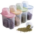 thumbnail image 2 of Tanque de almacenamiento de cereales de 4 piezas, Contenedores de almacenamiento de cereales, Contenedores de cereales de plástico, Tanque de almacenamiento de alimentos secos, Utilizado para alimentos secos, Cereales, Harina, Café, 1.9L ACTIVE Biensenido a ACTIVE, 2 of 5