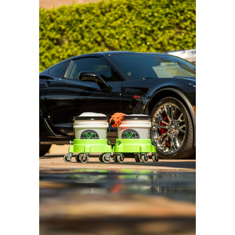  Liquid X Original Bucket Dolly - Lime Green with 3 Gray  Casters - Larger Wheels for Smoother Maneuvering : Industrial & Scientific