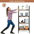 thumbnail image 4 of Gymax 4-Tier Ladder Shelf Ladder Bookcase Bookshelf Display Rack Plant Stand Wood, 4 of 8