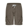 thumbnail image 7 of Corduroy Cargo Shorts for Men, Casual Baggy Stretch Waist Shorts Lightweight Outdoor Hiking Shorts with Multi Pockets, 7 of 7
