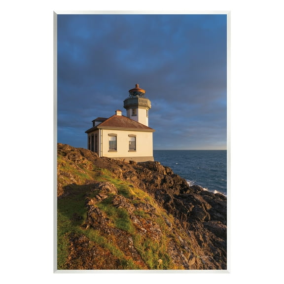 Stupell Industries Coastal Lighthouse Photography Landscape Photography Unframed Art Print Wall Art, 10 x 15