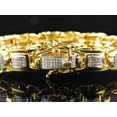 thumbnail image 4 of Bracelet 14K Yellow Round Gold Moissanite CT Plated Bangle Cut 8 Women's, 4 of 4