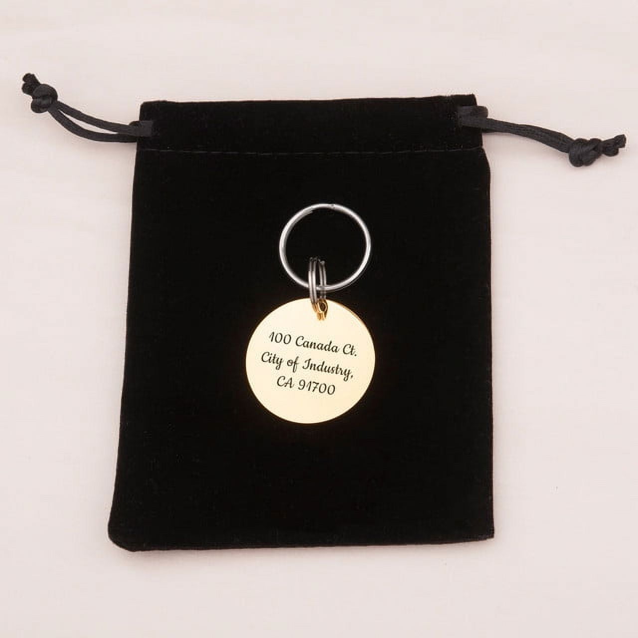 Anavia Stainless Steel Double Sided Round Name and Phone Number Engraved Dog & Cat ID Tag, Multi-color, S
