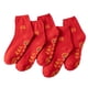 thumbnail image 3 of 5 pares de calcetines rojos de año nuevo chino, calcetines rojos chinos de algodón, regalos de boda para hombres y mujeres con personajes, 3 of 9