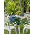 thumbnail image 2 of Outdoor Tablecloth with Umbrella Hole and Zipper, Merry Christmas Round Table Cloth 54 Inch Waterproof Tablecloth, Xmas Trees Snowflake Farmhouse Rustic Picnic Table Cover for Patio Camping, 2 of 7