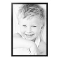 thumbnail image 2 of ArtToFrames 20" x 30" Satin Black Short Picture Frame, 20x30 inch Black Wood Poster Frame (WOM-1416), 2 of 8