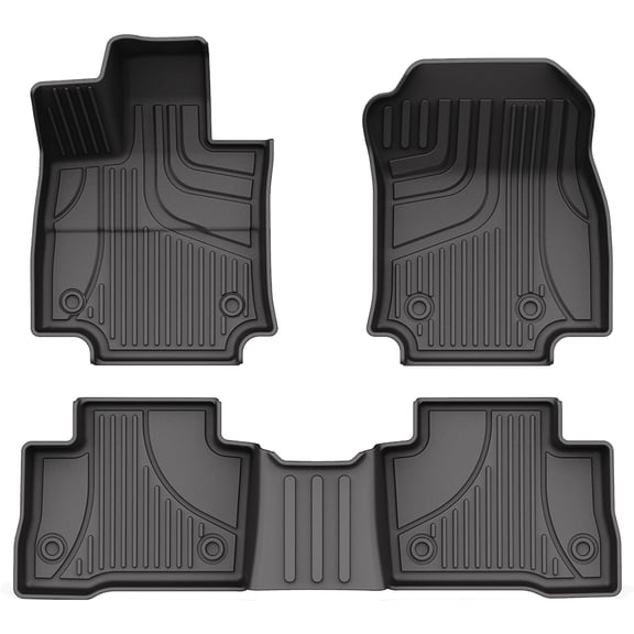 Car Floor Mats Liners for 2019-2023 Toyota RAV4 Hybrid Only, TPE All-Weather Guard Heavy Duty 1st & 2nd Row Full Set Liners