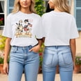 thumbnail image 2 of T Shirts for Womens Short Sleeve Crewneck Tops Cartoon Print Casual Summer Fun Daily Tees White XXL, 2 of 6