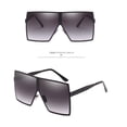 thumbnail image 4 of Square Sunglasses Metal frame Big XL Black Lens Women Shades Large Trendy Fancy, 4 of 5