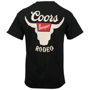 Coors Banquet Rodeo Horns Logo Front and Back Print T-Shirt-Large