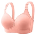 thumbnail image 2 of Push Up Bras for Older Women No Underwire Plus Size Wide Strap Wireless Bra Everyday Full Coverage Bras (Light pink), 2 of 7