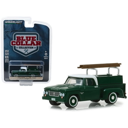 1963 Dodge 330 1963 Dodge D-100 Pickup Truck w/Ladder Rack Green w/White Top