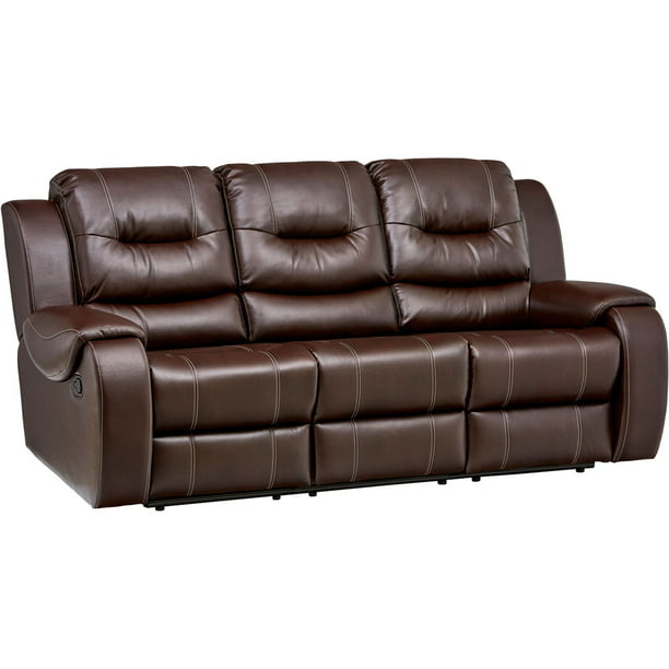 Cambridge Clark Double Reclining Sofa in Umber - Walmart.com - Walmart.com