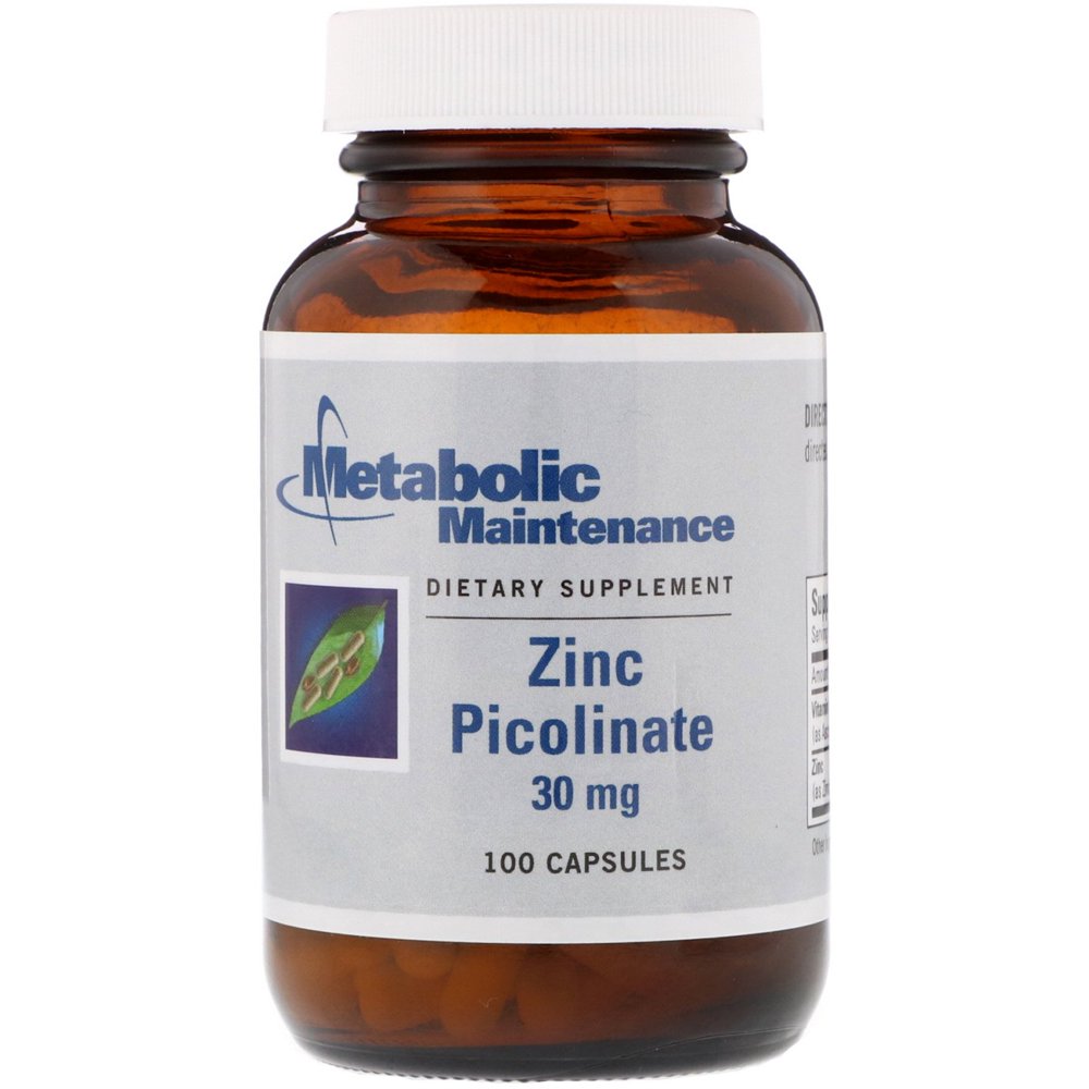 metabolic maintenance zinc picolinate 30 mg bioavailability zinc