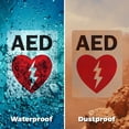 thumbnail image 4 of (2 Pack) AED Sign (with graphic) OSHA ANSI Sign 12 Inch X 18 Inch Vinyl Label Decal Sticker Weather Resistant, UV Protected for Workplace, Business, and Construction Site, Made in the, 4 of 6