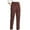 Wine, variant on WREESH Womens Solid Color Corduroy Pants Pocket Wide Leg Pants Blue