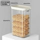 thumbnail image 1 of Contenedor Hermético Grande para Almacenar Alimentos - Contenedor de Plástico Sellado para Cereales y Alimentos Secos con Boca Ancha, Organizador Apilable para Despensa de Cocina, Transparente, 1 of 3