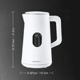 thumbnail image 2 of 1.5L Electric Tea Kettle, Temp Control Display, Keep Warm, Auto Shut-Off, White, 2 of 8