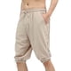 thumbnail image 4 of Pantalones de Cintura Elástica Casual de Color Sólido Pantalones Delgados con Bolsillos, Correas Laterales Cordones de Cintura Elástica Pantalones Cómodos para el Verano Diario, 4 of 7