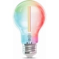 thumbnail image 2 of Smart LED Light Bulb, 40W Eq, Color Changing, Dimmable, Works with Alexa & Google Home, Wi-Fi Enabled, Straight Filament Glass Design, 90+ CRI, 15,000-Hour Lifetime, A1940/CL/RGBW/FIL/AG, 2 of 5