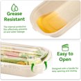 thumbnail image 3 of 50 Pack 17 oz Disposable Meal Prep Containers, Sugarcane Fiber Paper Salad Bowls with Lids Take Out Food Container for Pasta, Burrito, Leftovers, 3 of 3
