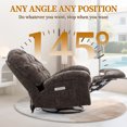 thumbnail image 4 of Lnsenfin Oversized Power Swivel Rocker Recliner Chair for Adults Chenille for Living Room,Brown, 4 of 7