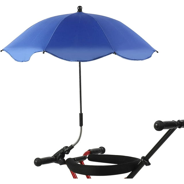 HUGFEGWE Parasol de Chaise avec Pince, Parasol de Chaise de Plage Universel Ajustable Protection UV Parasol Pare-Soleil pour Chaise de Patio, Chaise de Plage, Poussette, Chaise de Sport, Fauteuil Roulant et Chariot (Marine CA919-107880