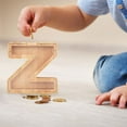 thumbnail image 4 of Taotanxi Clearance Sale!Personalized Wooden Name Money Box Wooden Deposit Box Twenty Six English Letters, 4 of 5