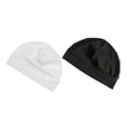 thumbnail image 1 of 2 piezas de gorro para dormir, cálido y forro para casco, ideal para viajes, personas mayores, dormir y hacer ejercicio. Blanco y negro, 1 of 10