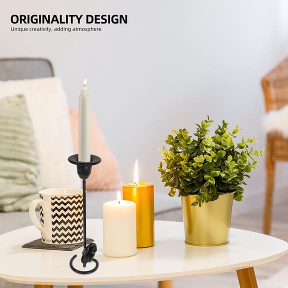 BESTYASH Black Taper Candle Holder Decorative Candlestick for Elegant Home Decor and Wedding Table Centerpiece