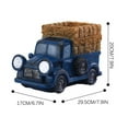 thumbnail image 3 of Fiudx Decoraciones navideñas para interiores Maceta solar para camioneta con luz para automóvil, maceta de metal estilo retro vintage para camioneta, macetas lindas para plantas suculentas, maceta pa, 3 of 7