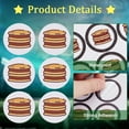 thumbnail image 4 of 625pcs Football Helmet Stickers 1.1 Inch Hamburger Stickers Self Adhesive Helmet Stickers Hamburger Round Stickers Waterproof Hamburger Helmet Decal for Youth Football Baseball Hockey Trophy, 4 of 7