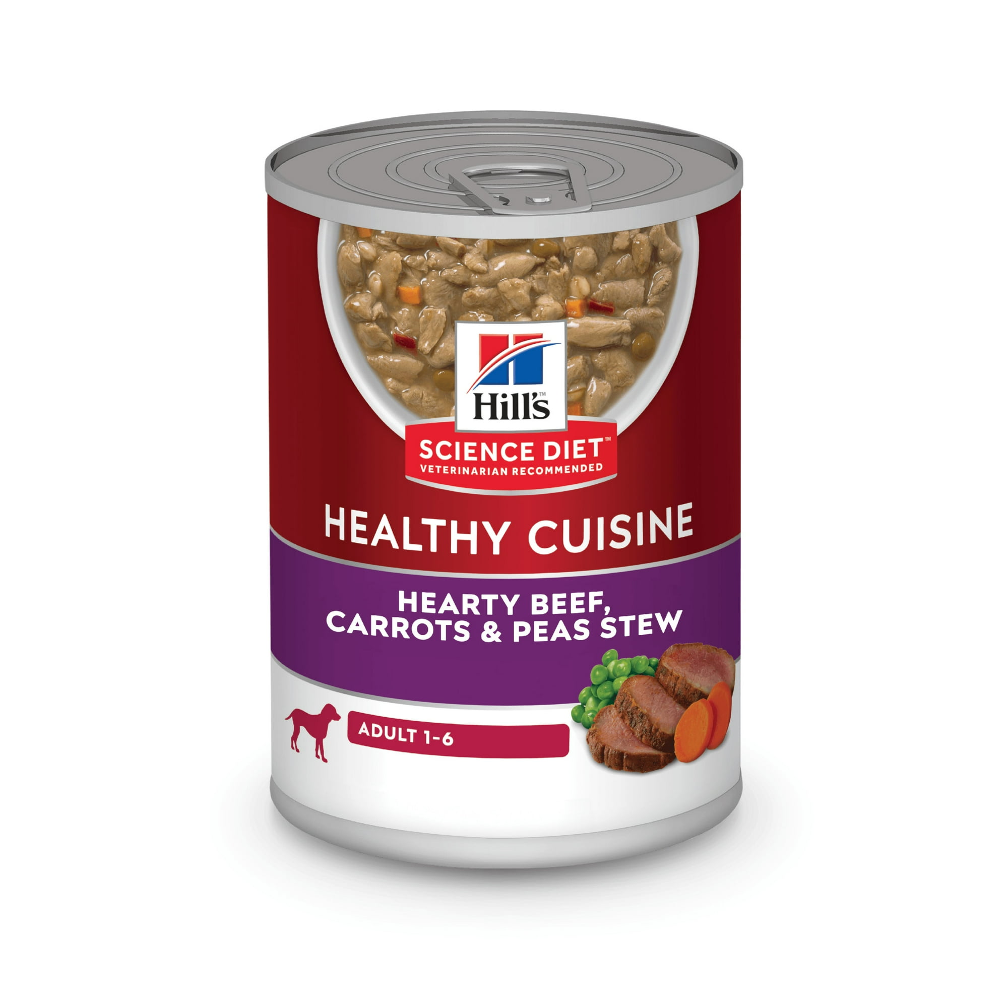 Hill's Science Diet Adult Healthy Cuisine Canned Dog Food, Braised Beef, Carrots & Peas Stew, 12.5 oz, 12 Pack wet dog food
