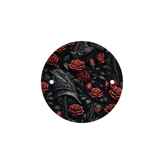 Kustom Cycle Parts Leather and Roses Points/Timing Cover Compatible with Harley Davidson M8 Motor 2016 to Current. Made in The USA