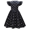 thumbnail image 3 of Wednesday Addams Dress for Girls Kids Short Sleeve Casual Outfit, 3 of 6