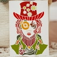 thumbnail image 5 of Steampunk Gear Girl Stencil 8.3x11.7inch Reusable Steampunk Beauty Art Stencil Magician Painting Template DIY Craft Dream Theme Stencil for Painting on Wall Wood Furniture DIY, 5 of 6