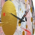 thumbnail image 5 of Designart "Geometric in Pink and Grey II" Modern Oversized Wall Clock, 5 of 5