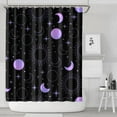 thumbnail image 2 of Gothic Shower Curtain Set - Dark Celestial Moon & Star Print, Mystical Cosmic Bath Decor, Waterproof Polyester 72"x84", Goth Aesthetic Gift, 2 of 5
