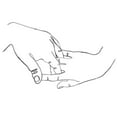 thumbnail image 4 of Emma Scarvey 14x12 Black Modern Wood Framed Wall Art Titled - Gestures in Hand II, 4 of 6